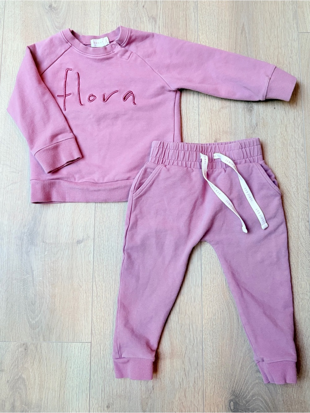 Flora Mauve Pink Sweatshirt & Joggers Set